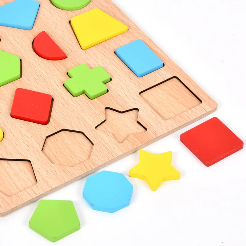 Colorful Alphabet Number Wooden Puzzles Toy for Kids Montessori Early Educational Baby Toys Intelligent Matching Game Child Gift